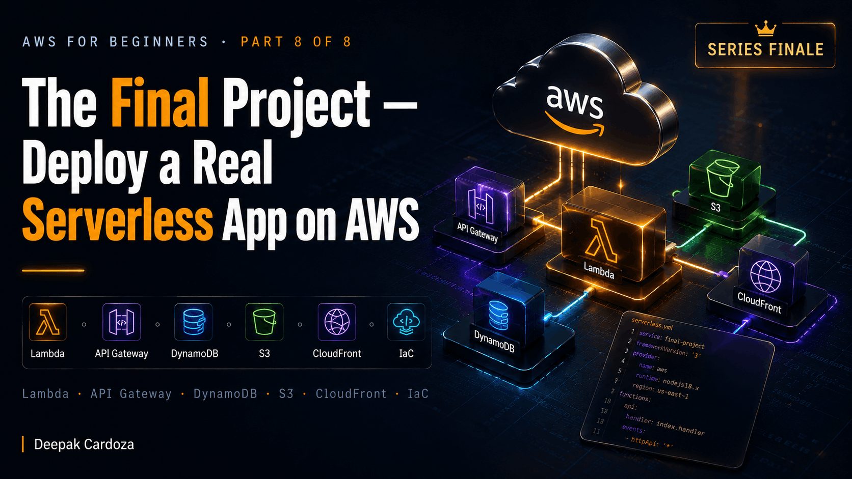 AWS for Beginners (Part 8): The Final Project — Deploy a Real Serverless App on AWS
